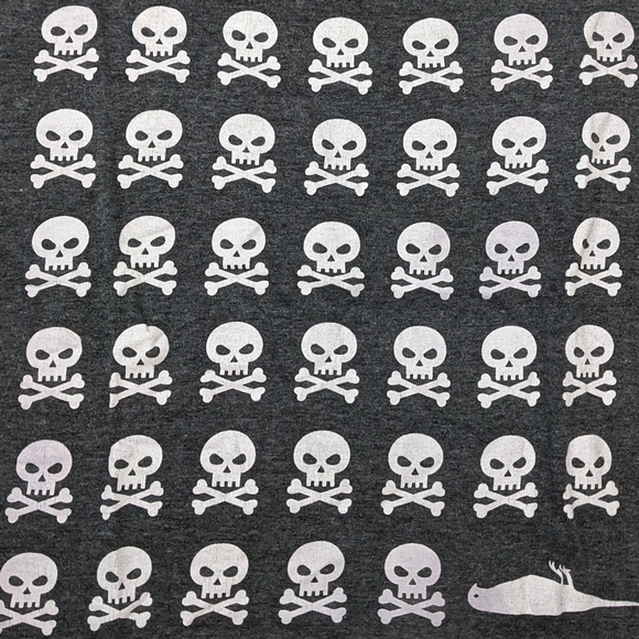 Atticus Blink 182 skulls grey crewneck cotton tee shirt - Picture 5 of 10